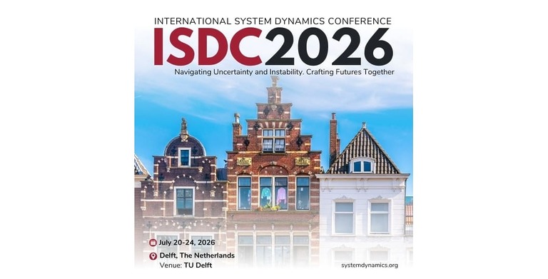Juliette Rooney-Varga receives the Jay Forrester Award at ISDC2026